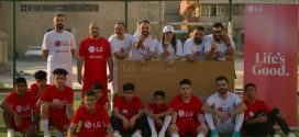 سفراء “الحياة جيدة” من شركة إل جي إلكترونيكس بلاد الشام يشاركون في مباراة كرة قدم ودية مع الأيتام.